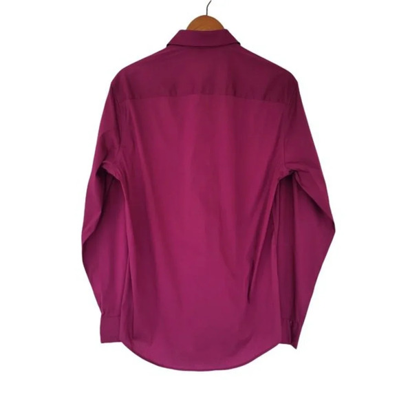 Alfani Long Sleeve Button down Shirt Mens Size M Forest Berry Collared NEW - Picture 6 of 10
